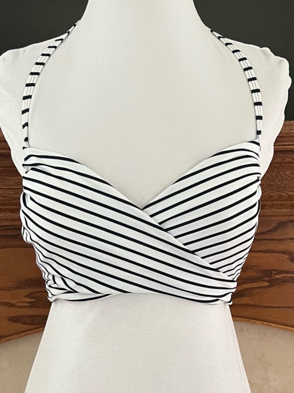 Victoria’s Secret Wrap Halter Swim Top  Striped Padded Bikini